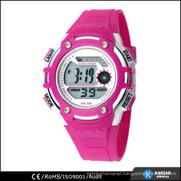 six color design PU band 30M WR sports thin digital watch